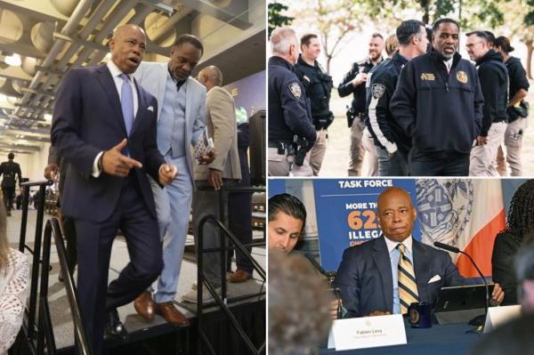 NY Mayor Eric Adams and Timothy Pearson at the City of New York Public Safety Promotion Ceremony at the New York City Police Academy at 130-30 28th Avenue in Queens, NY., with NY Mayor Eric Adams.